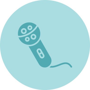 Mikrofon Kabartma Çemberi Grafik Simgesi