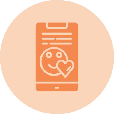 Sevgi Kabartma Çemberi Gradyan Simgesi