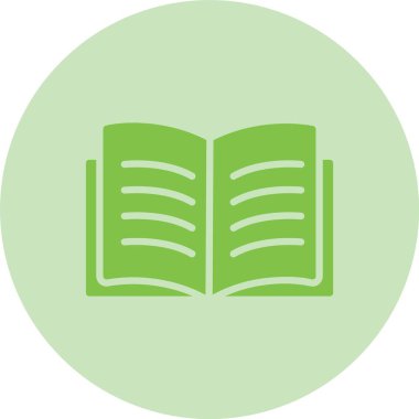 Kitap Kabartma Çemberi Gradyan Simgesi