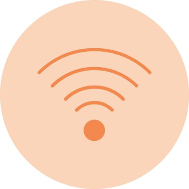 Wifi Kabartma Çemberi Gradyan Simgesi