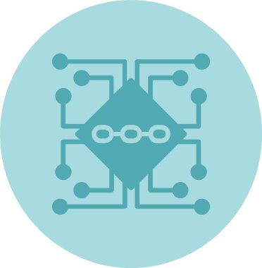 Engelleme zinciri Vektör Çizgisi Kabartma Çemberi Gradyan Simgesi