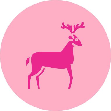 Geyik Kabartma Çemberi Gradyan Simgesi