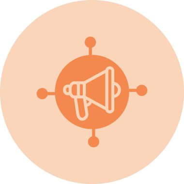 Sosyal Tanıtım Çemberi Gradyan Simgesi