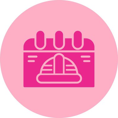 Takvim Kabartma Çemberi Gradyan Simgesi