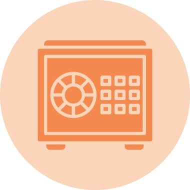 Güvenli Kutu Kabartma Çemberi Gradyan Simgesi