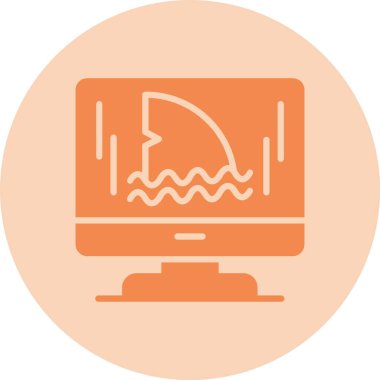 Bilgisayar Kabartma Çemberi Gradyan Simgesi