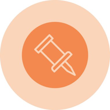 Pin Kabartma Çemberi Gradyan Simgesi