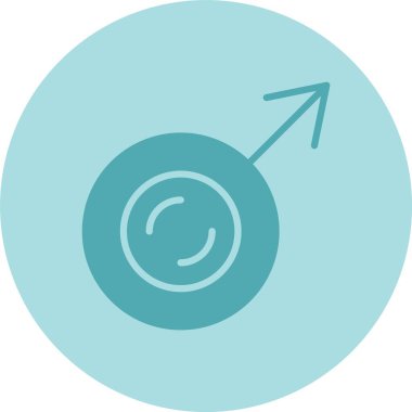 Erkek Cinsiyeti Sembol Sembolü Çember Gradyan Simgesi Simgesi