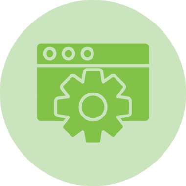 Web Ayarlama Kabartma Çemberi Gradyan Simgesi