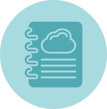 Bulutlar Kabartma Çemberi Gradyan Simgesi