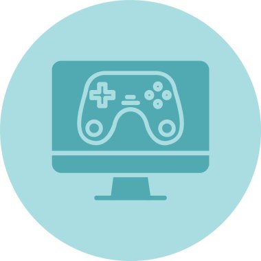 Çevrimiçi Oyun Kabartma Çemberi Gradyan Simgesi