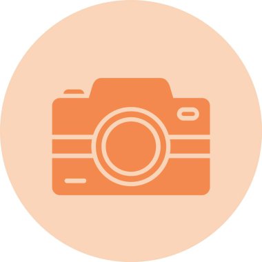 Kamera Kabartma Çemberi Gradyan Simgesi