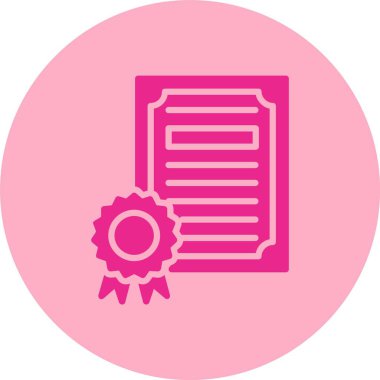 Sertifika Kabartma Çemberi Gradyan Simgesi