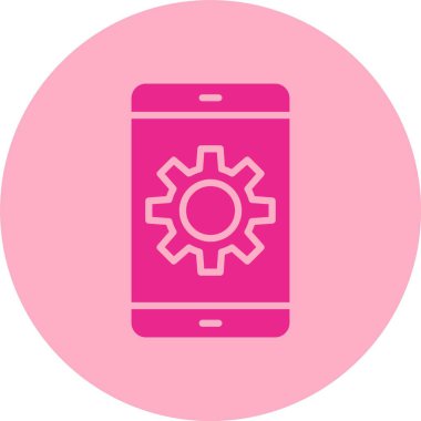 Akıllı Telefon Kabartma Çemberi Gradyan Simgesi