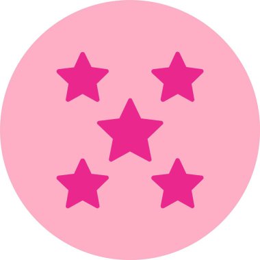 5 Yıldız Kabartma Çemberi Gradyan Simgesi