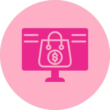 Çevrimiçi Alışveriş Çemberi Gradyan Simgesi