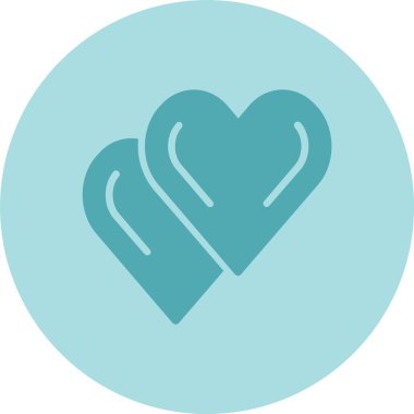 Kalp Kabartma Çemberi Gradyan Simgesi