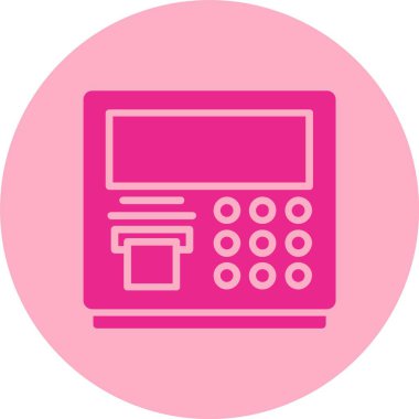 Atm Makinesi Kabartma Çemberi Gradyan Simgesi