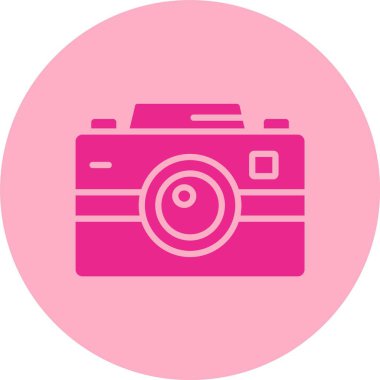 Fotoğraf Kamerası Kabartma Çemberi Gradyan Simgesi