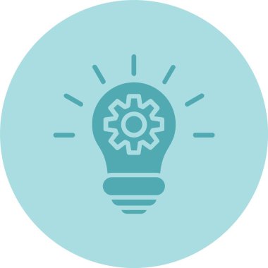 Ampul Kabartma Çemberi Gradyan Simgesi