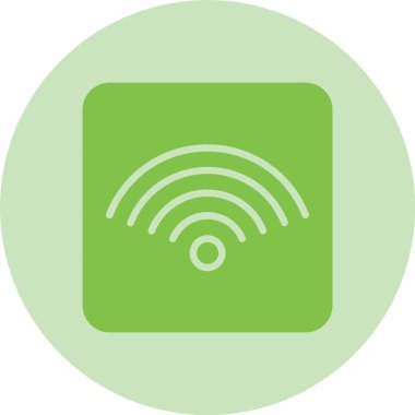 Wifi Kabartma Çemberi Gradyan Simgesi