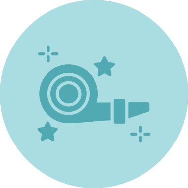 Parti Üfle Kabartma Çemberi Gradyan Simgesi