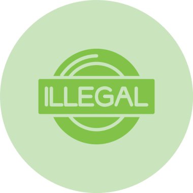 Yasadışı Kabartma Çemberi Gradyan Simgesi