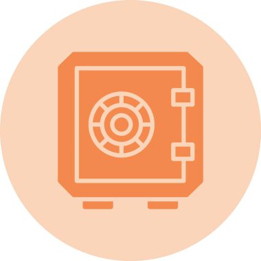 Güvenlik Kutusu Kabartma Çemberi Gradyan Simgesi