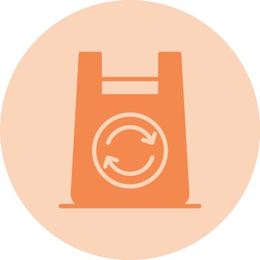 Plastik Torba Kabartma Çemberi Gradyan Simgesi