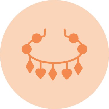 Kolyeler Kabartma Çemberi Gradyan Simgesi