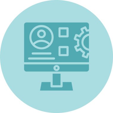 Danışman Kabartma Çemberi Gradyan Simgesi