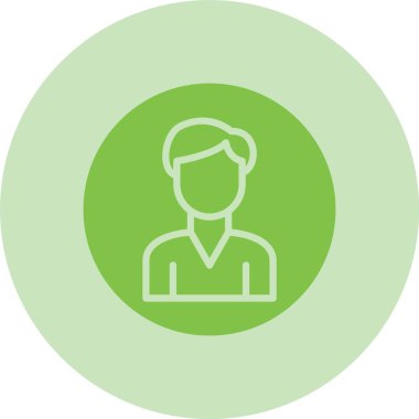 Kullanıcı Kabartma Çemberi Gradyan Simgesi