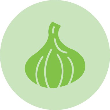 Sarımsak Kabartma Çemberi Gradyan Simgesi