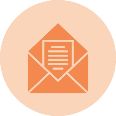 E- posta Kabartma Çemberi Gradyan Simgesi