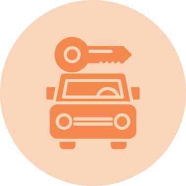 Araba Kiralama Çemberi Gradyan Simgesi