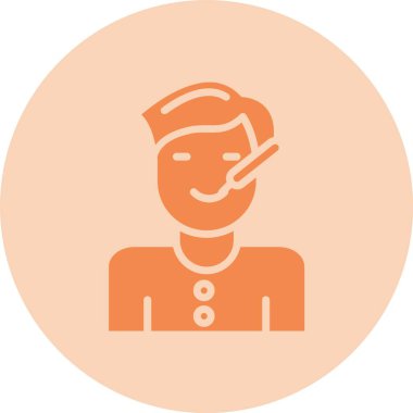 Hasta Çocuk Kabartma Çemberi Gradyan Simgesi