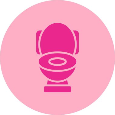 Tuvalet Kabartma Çemberi Gradyan Simgesi