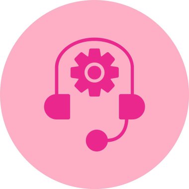 Teknik Destek Kabartma Çemberi Gradyan Simgesi