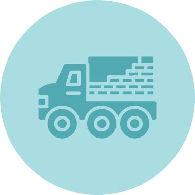 Lojistik Teslimat Kabartma Çemberi Gradyan Simgesi