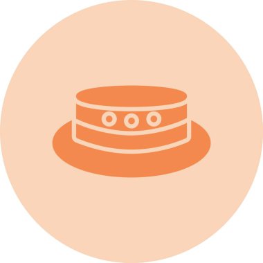 Şapka Kabartma Çemberi Gradyan Simgesi