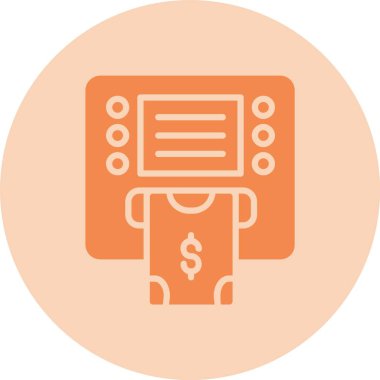 Atm Kabartma Çemberi Gradyan Simgesi