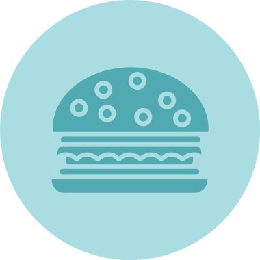 Burger Kabartma Çemberi Gradyan Simgesi