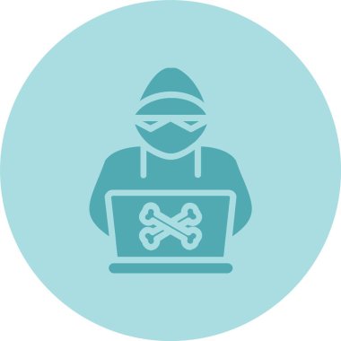 Hacker Kabartma Çemberi Gradyan Simgesi