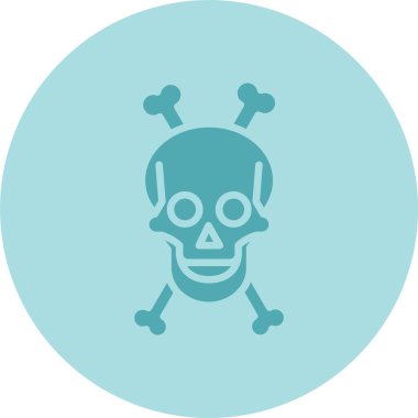 Kurukafa ve Kemikler Çember Gradyan Simgesi