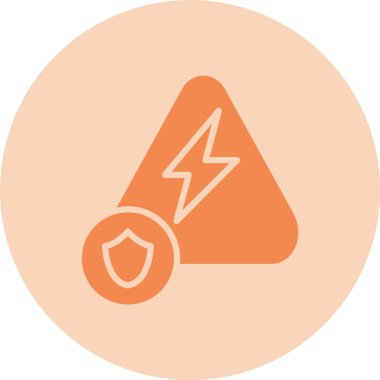 Elektrik Sigorta Kabartma Çemberi Grafik Simgesi