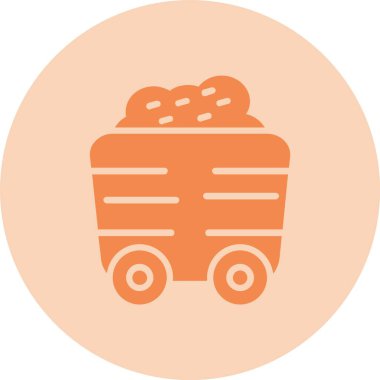 Kömür Kabartma Çemberi Gradyan Simgesi