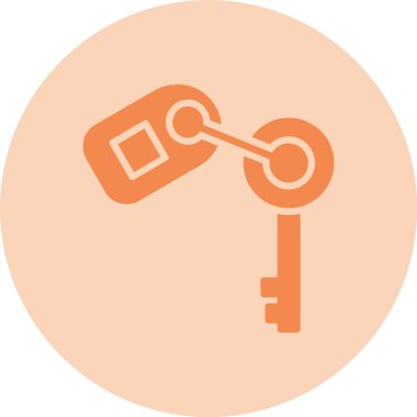 Anahtar Etiketi Kabartma Çemberi Grafik Simgesi