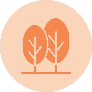 Ağaç Kabartma Çemberi Gradyan Simgesi