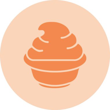 Yoğurt Kabartma Çemberi Gradyan Simgesi