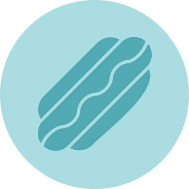 Hot Dog Kabartma Çemberi Gradyan Simgesi